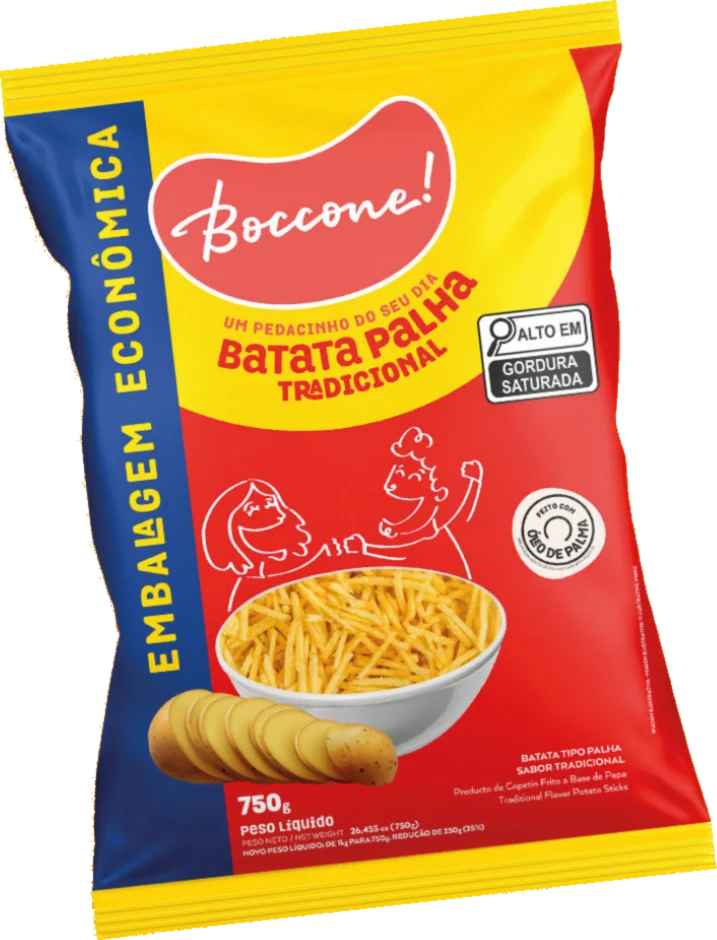 Embalagem Batata Palha Tradicional Boccone 750g