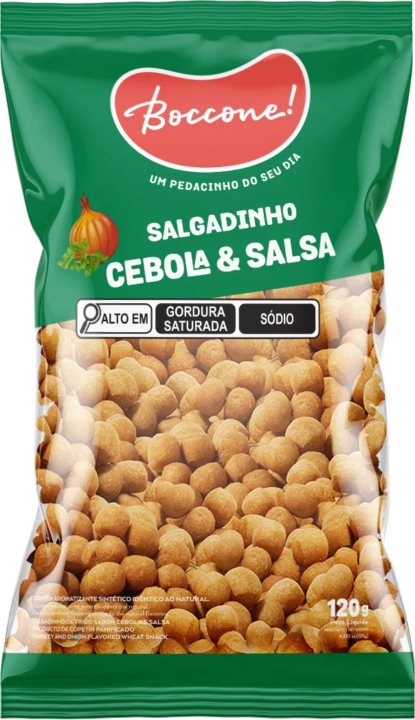 Embalagem Salgadinho de Trigo Cebola e Salsa